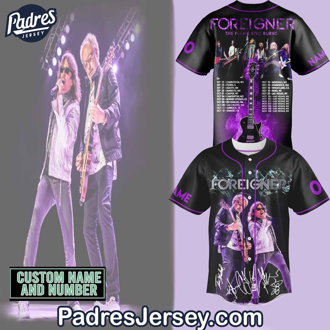 Foreigner The Flame Still Burns Personalized Baseball Jersey Outfit - Padres Jersey Oasis: Elevate Your Baseball Style Game