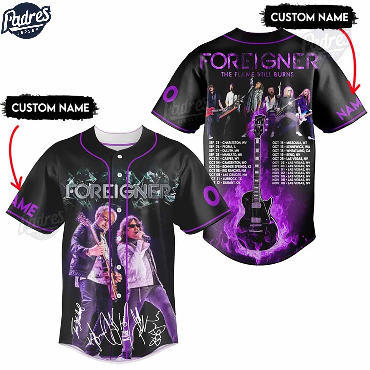 Foreigner The Flame Still Burns Personalized Baseball Jersey Outfit - Padres Jersey Oasis: Elevate Your Baseball Style Game