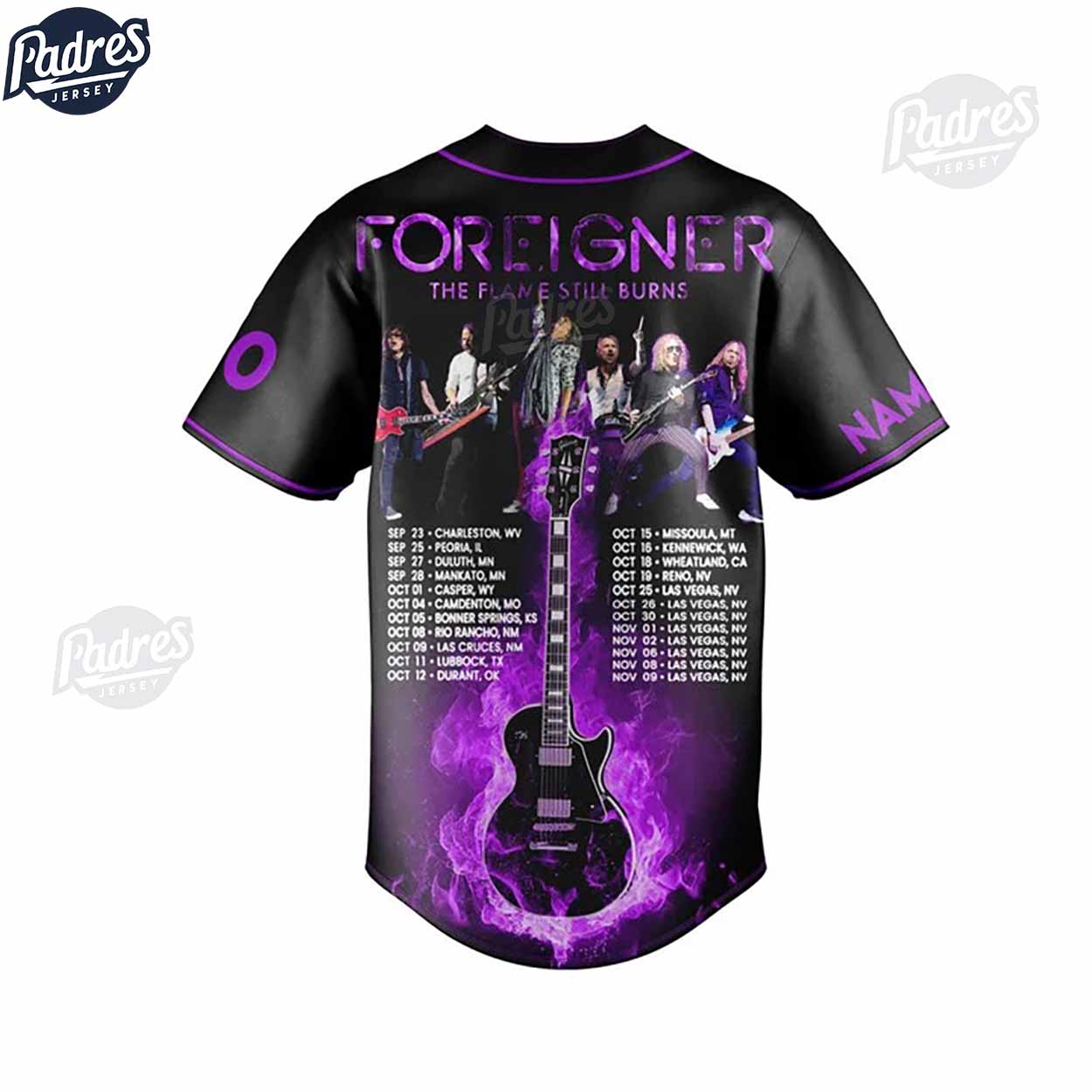 Foreigner The Flame Still Burns Personalized Baseball Jersey Outfit - Padres Jersey Oasis: Elevate Your Baseball Style Game