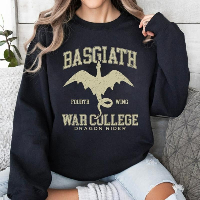 Fourth Wing Sweatshirt, Basgiath War College Sweatshirt, Fourth Wing Dragon Rider, Fantasy Reader Gift, Bookish Sweater