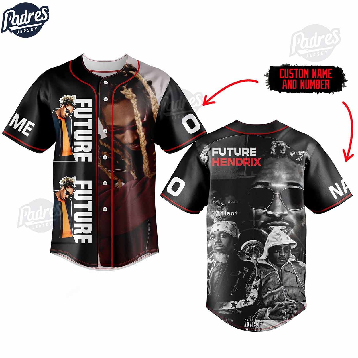 Future Hendrix Custom Baseball Jersey Style - Padres Jersey Oasis: Elevate Your Baseball Style Game