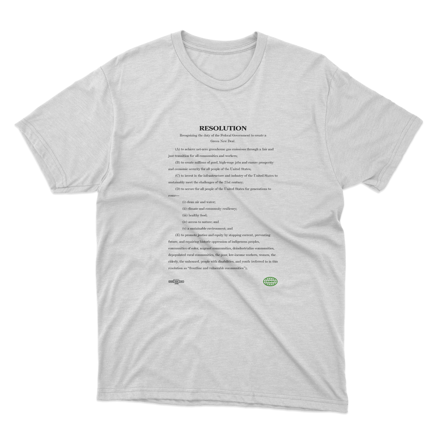 Green New Deal Bill Tee
