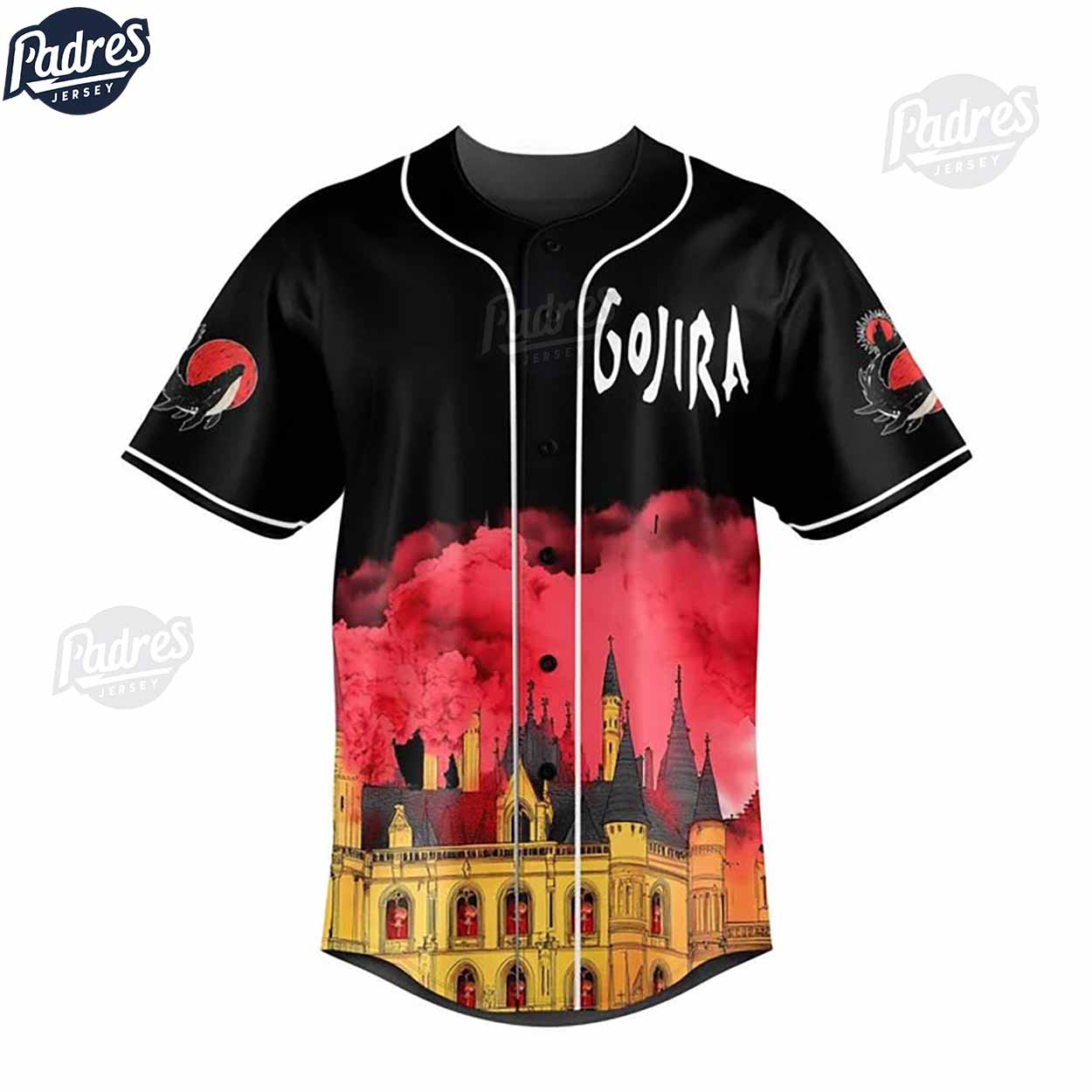 GOJIRA Custom Black Baseball Jersey - Padres Jersey Oasis: Elevate Your Baseball Style Game