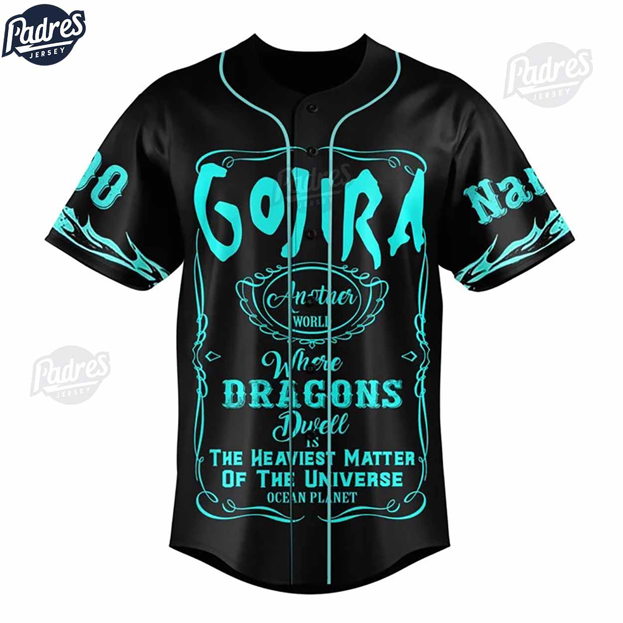 GOJIRA Where Dragons Dwell Custom Baseball Jersey - Padres Jersey Oasis: Elevate Your Baseball Style Game