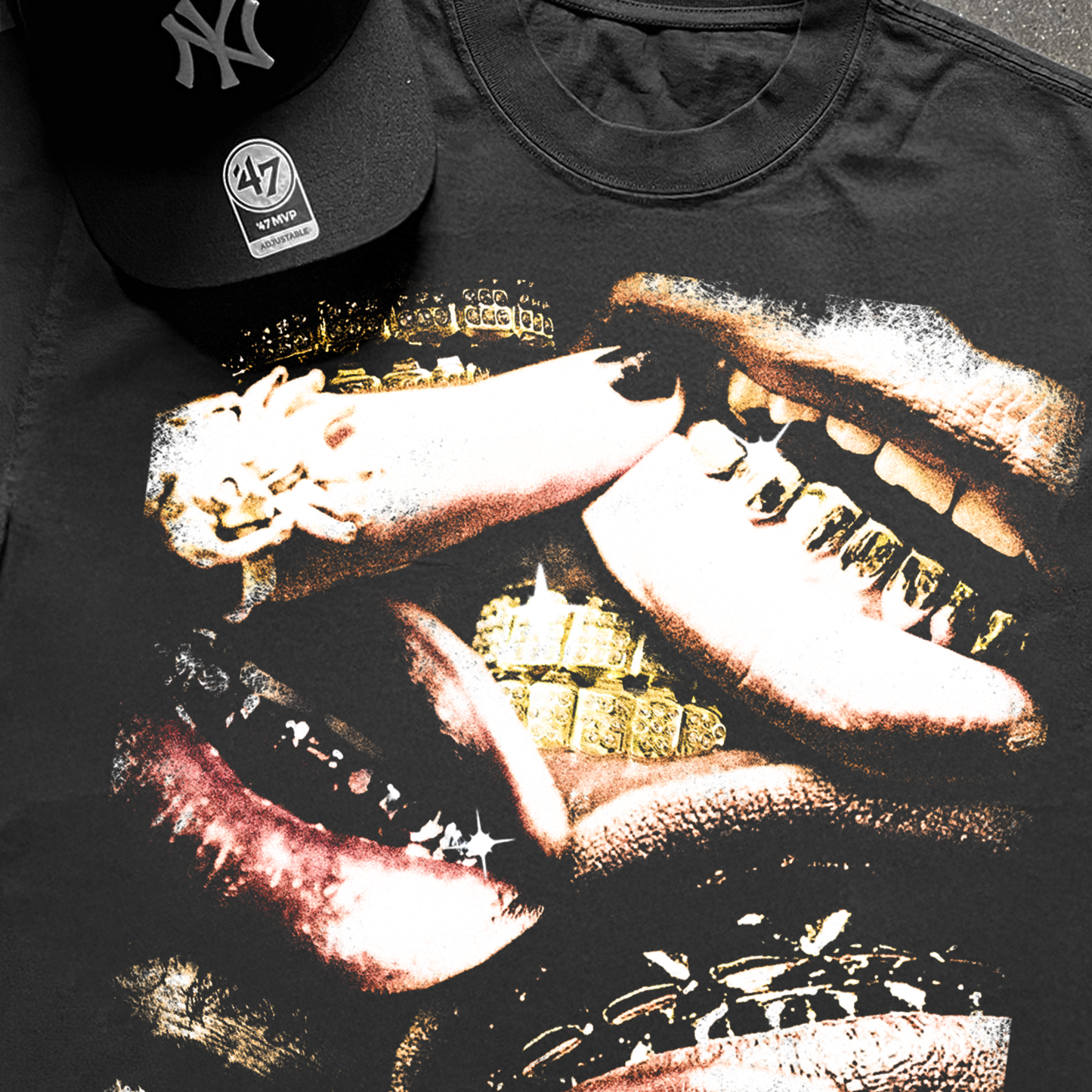 GRILLZ HEAVYWEIGHT BLACK T-SHIRT
