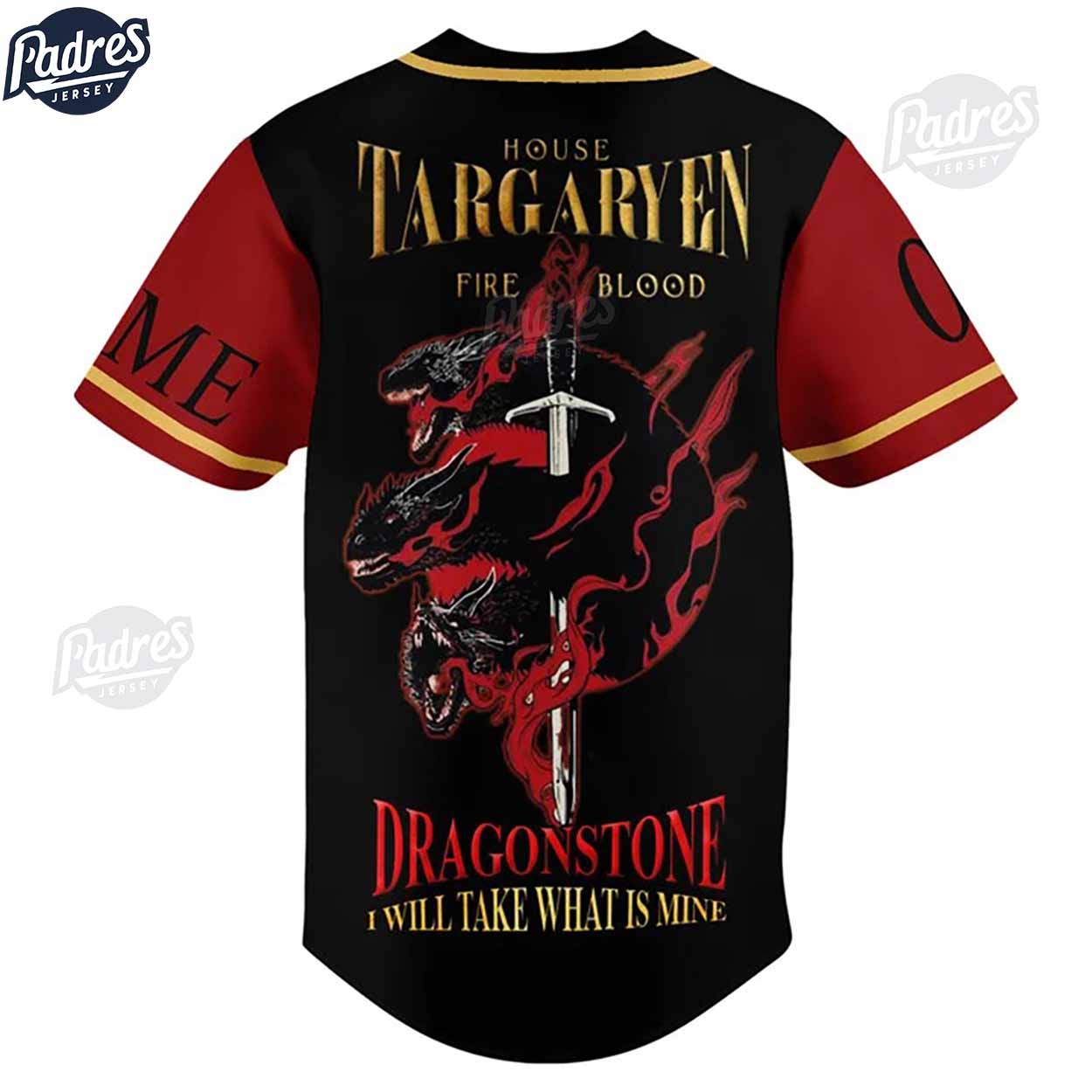 Game Of Thrones House Of The Dragon Custom Baseball Jersey - Padres Jersey Oasis: Elevate Your Baseball Style Game