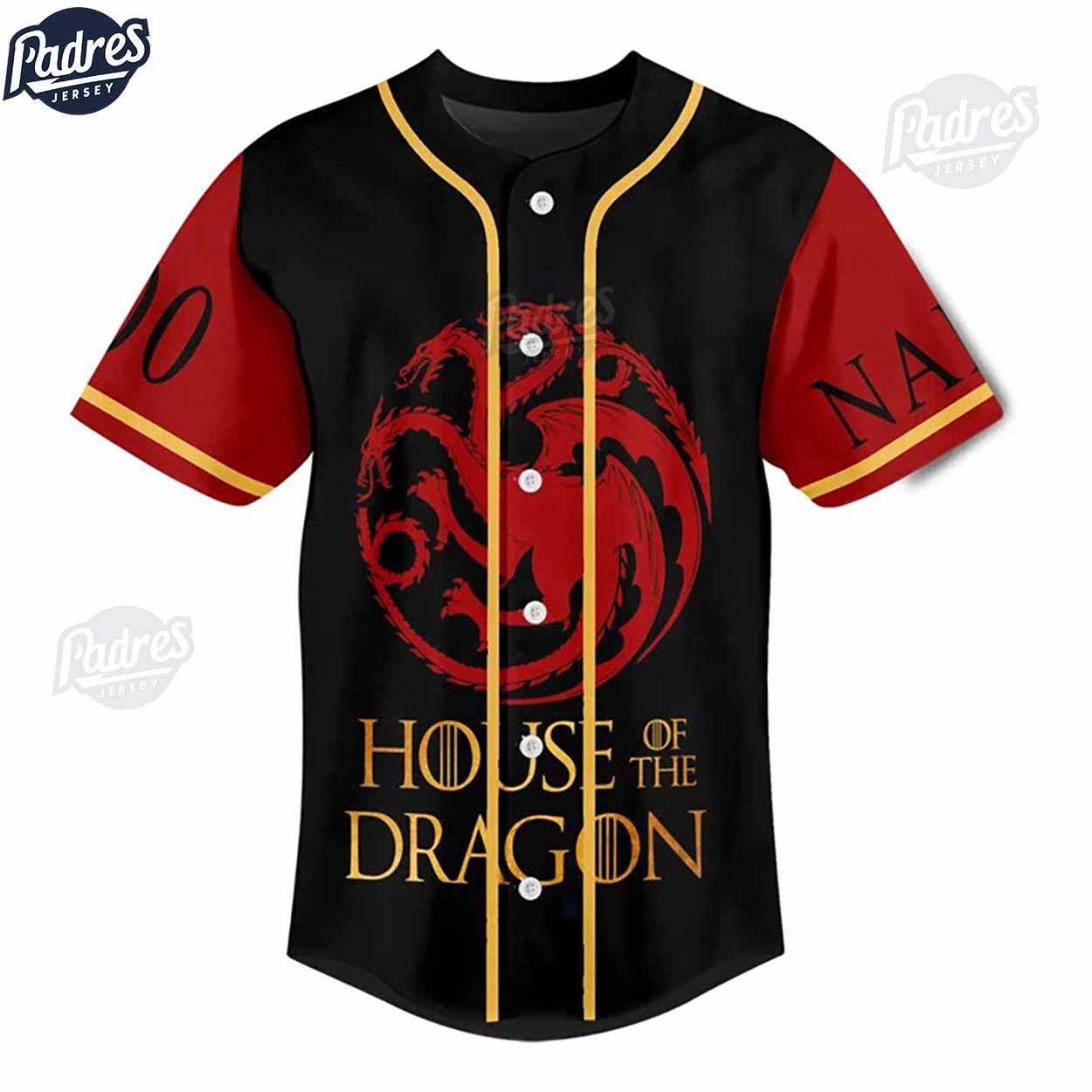 Game Of Thrones House Of The Dragon Custom Baseball Jersey - Padres Jersey Oasis: Elevate Your Baseball Style Game