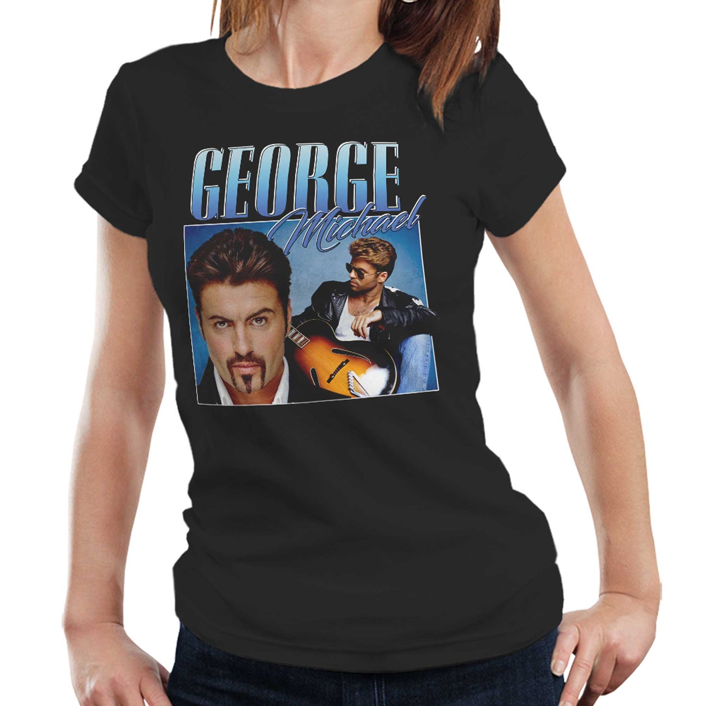 George Michael Appreciation Fitted Ladies TShirt