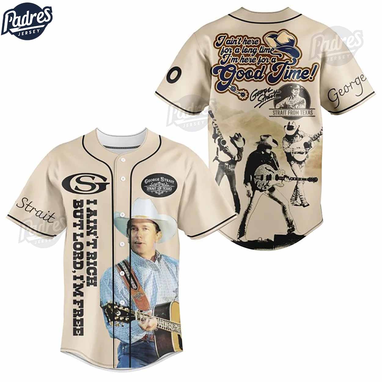 George Strait Baseball Jersey Outfit - Padres Jersey Oasis: Elevate Your Baseball Style Game