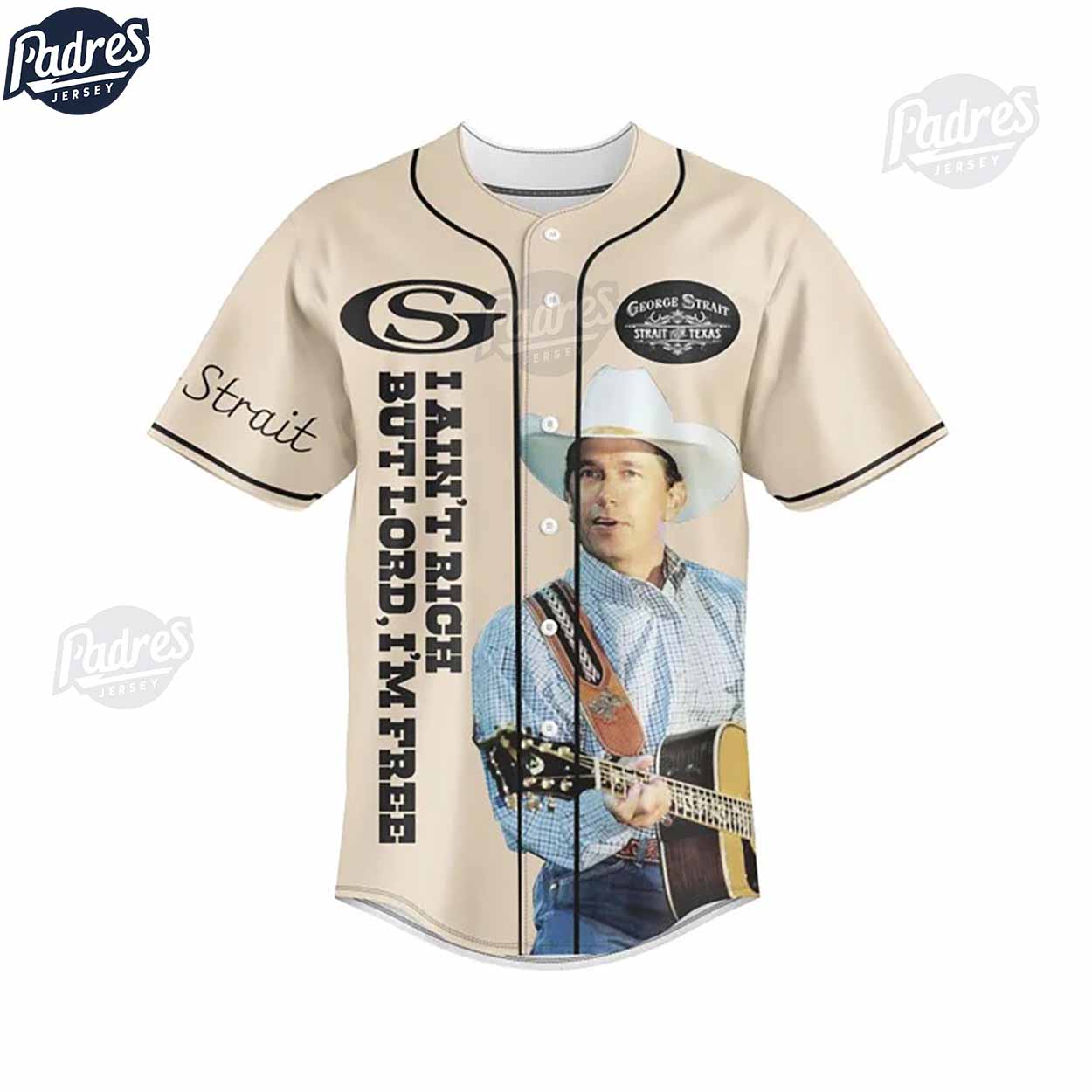 George Strait Baseball Jersey Outfit - Padres Jersey Oasis: Elevate Your Baseball Style Game