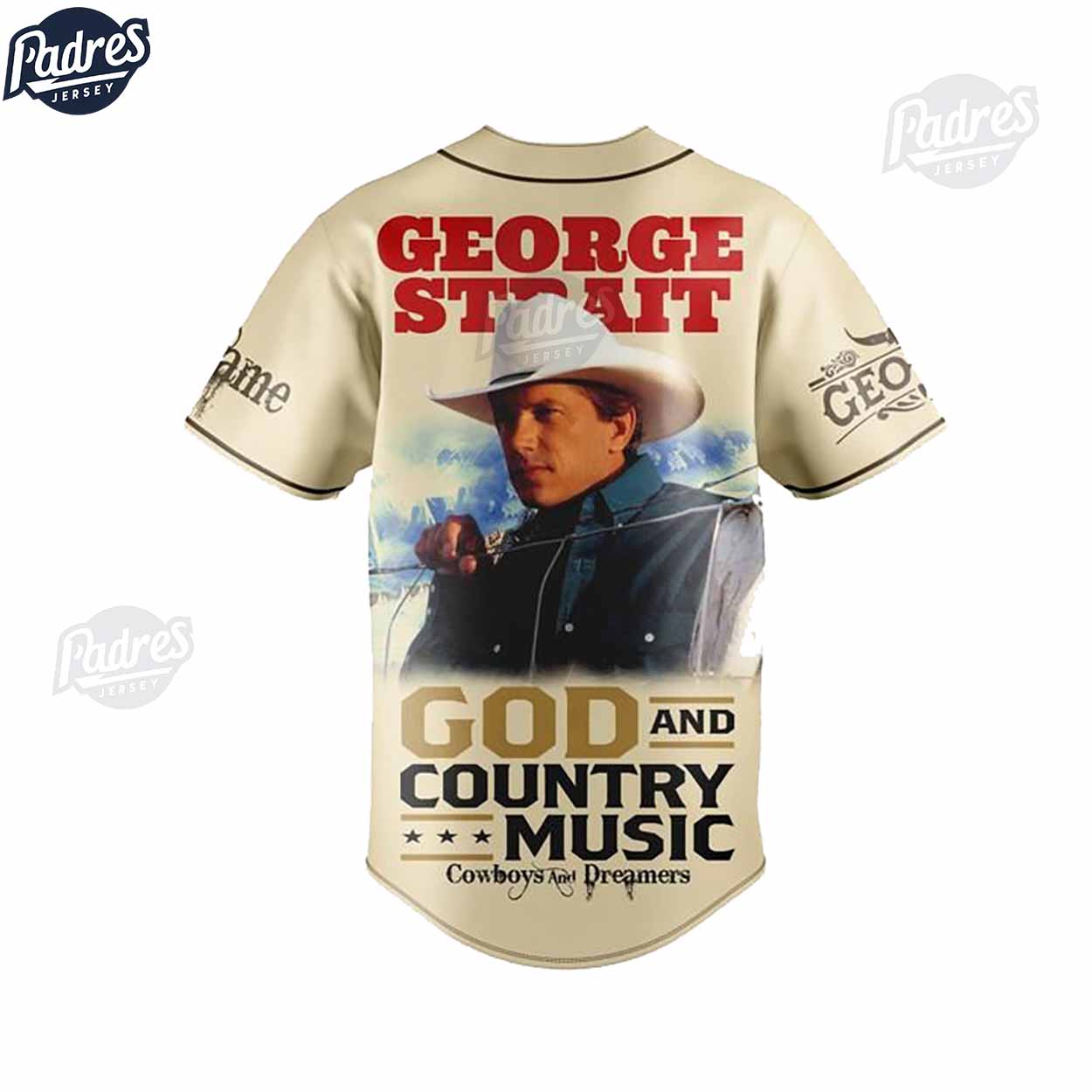 George Strait God And Country Music Baseball Jersey Outfit - Padres Jersey Oasis: Elevate Your Baseball Style Game
