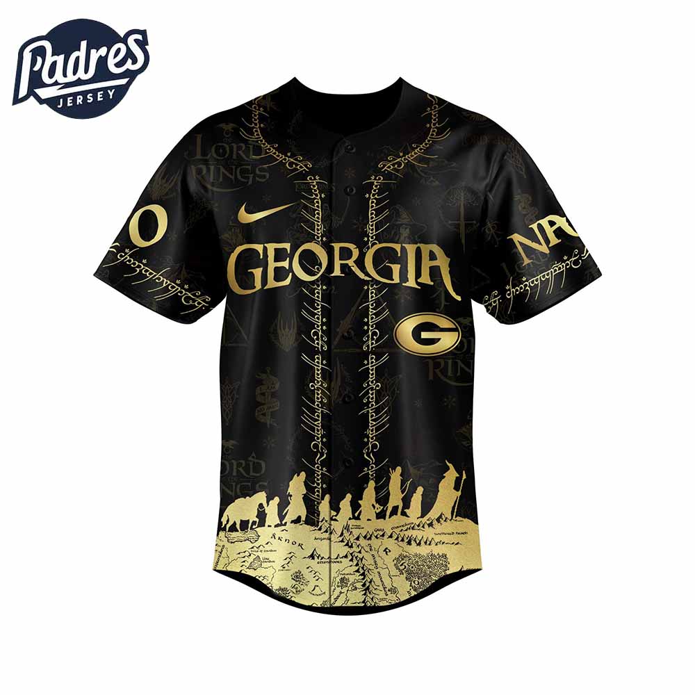 Georgia Bulldogs NCAA x The Lord Of The Rings Personalized Baseball Jersey Outfit - Padres Jersey Oasis: Elevate Your Baseball Style Game