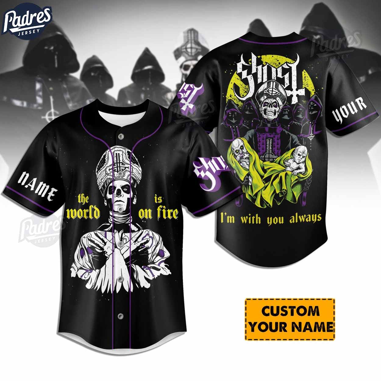 Ghost Band Custom Baseball Jersey - Padres Jersey Oasis: Elevate Your Baseball Style Game