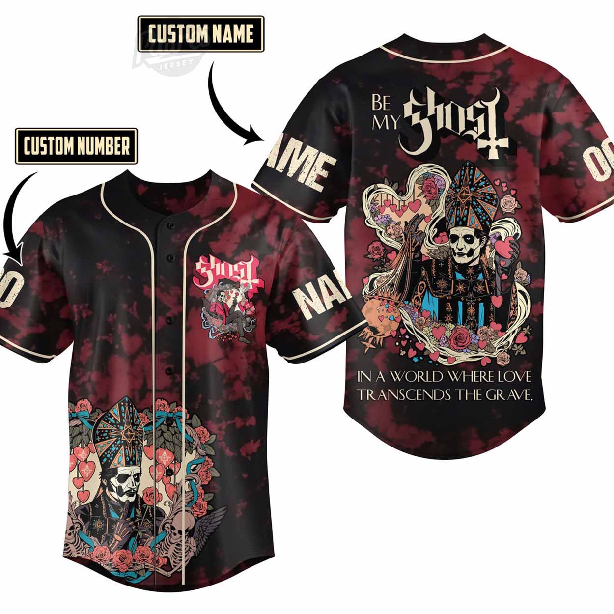 Ghost Band Personalized Baseball Jersey - Padres Jersey Oasis: Elevate Your Baseball Style Game