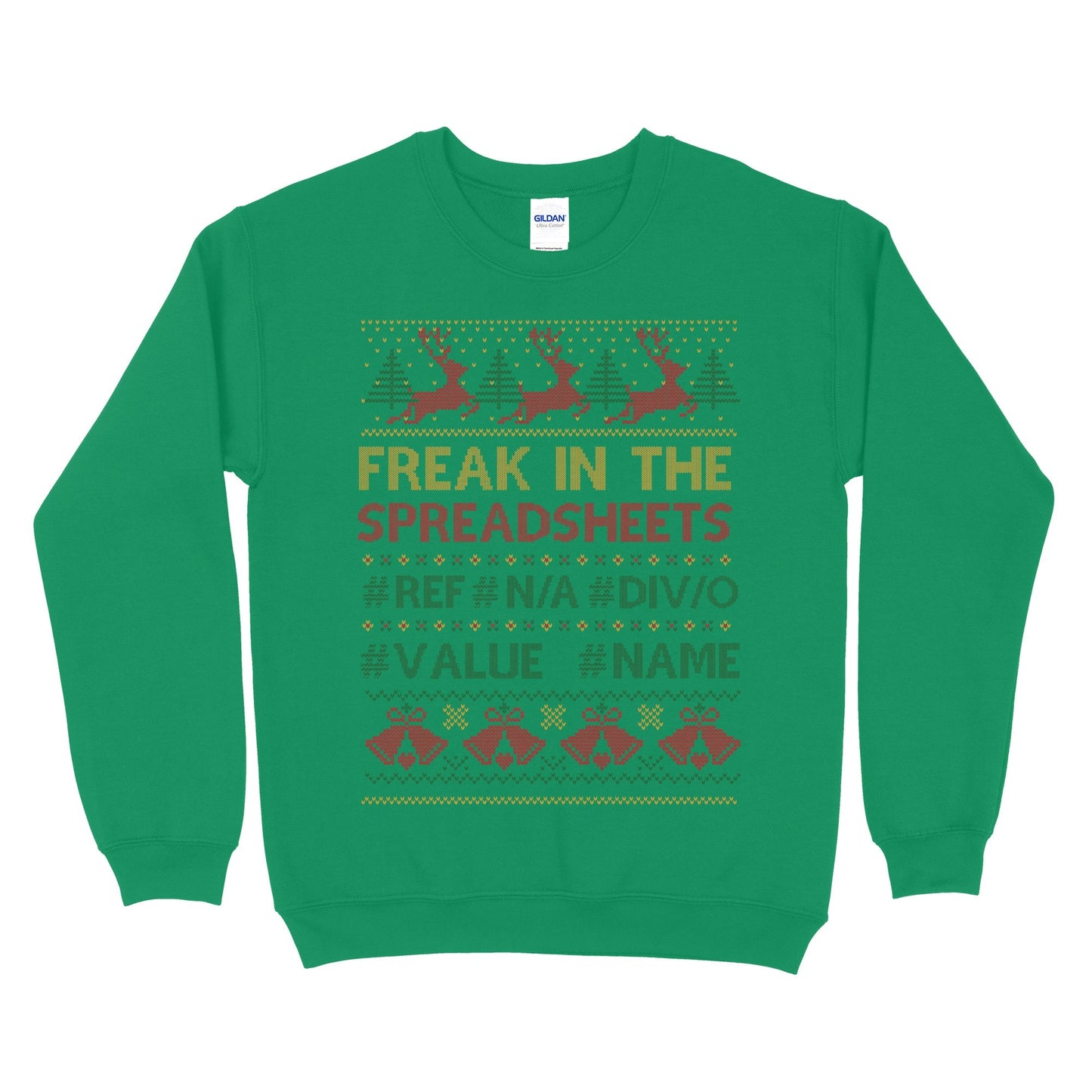 Freak In The Spreadsheets Ugly Christmas Sweatshirt