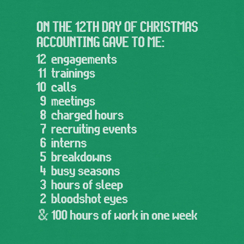The Twelve Days Of Accounting Sweatshirt