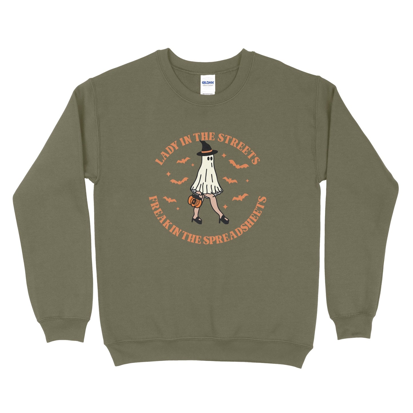 Lady In The Streets Freak In The Spreadsheets Halloween Sweatshirt