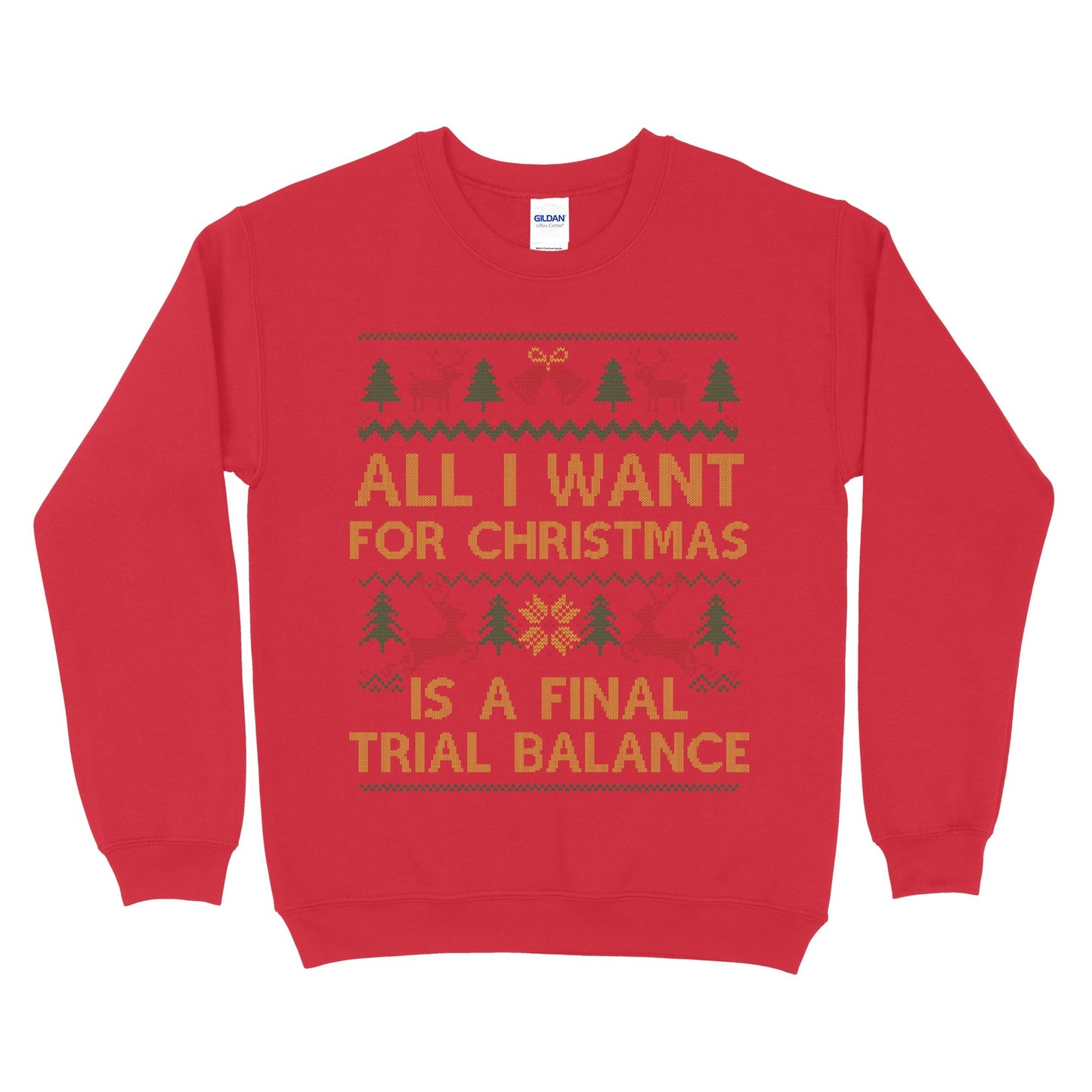 All I Want Is A Final Trial Balance Ugly Christmas Sweatshirt