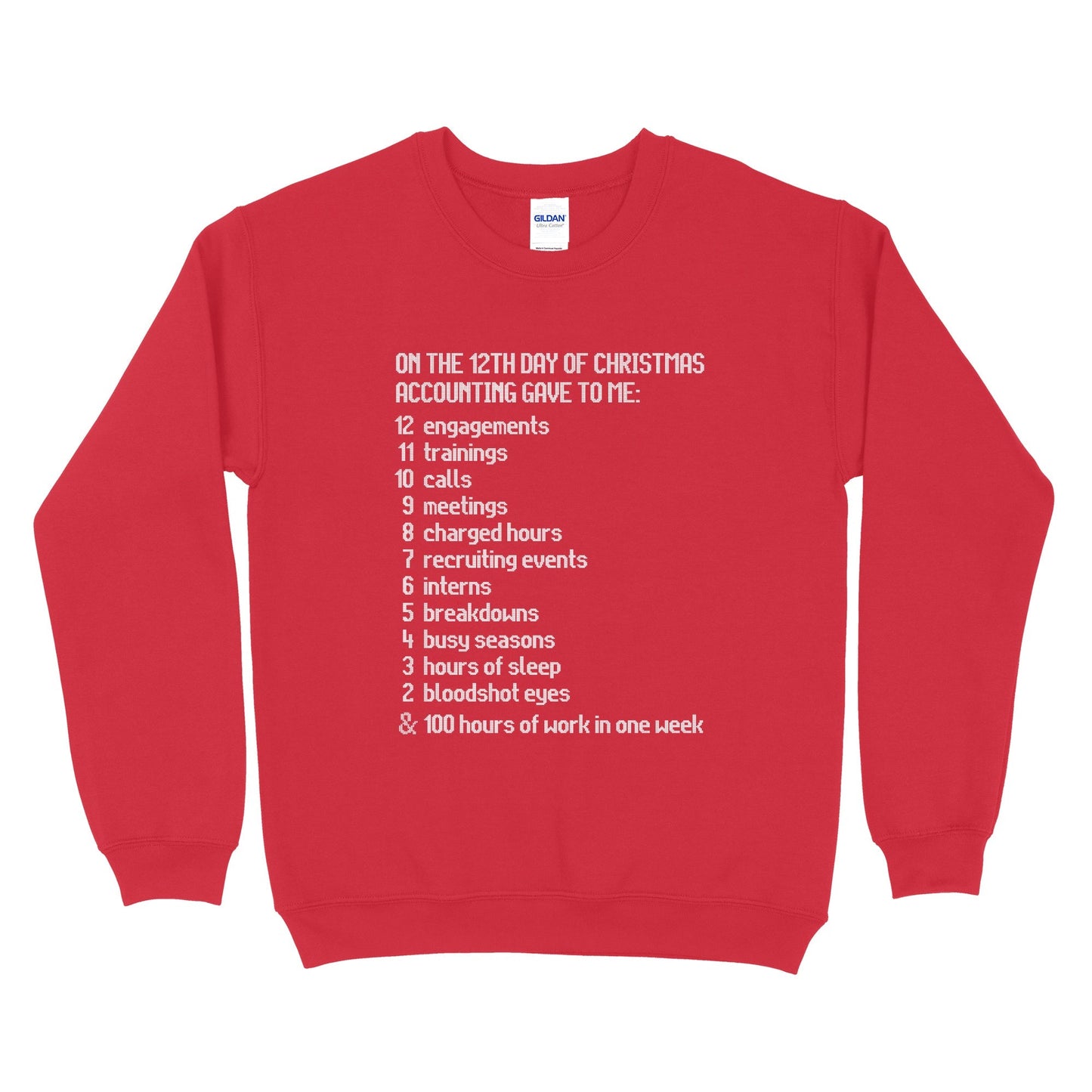 The Twelve Days Of Accounting Sweatshirt