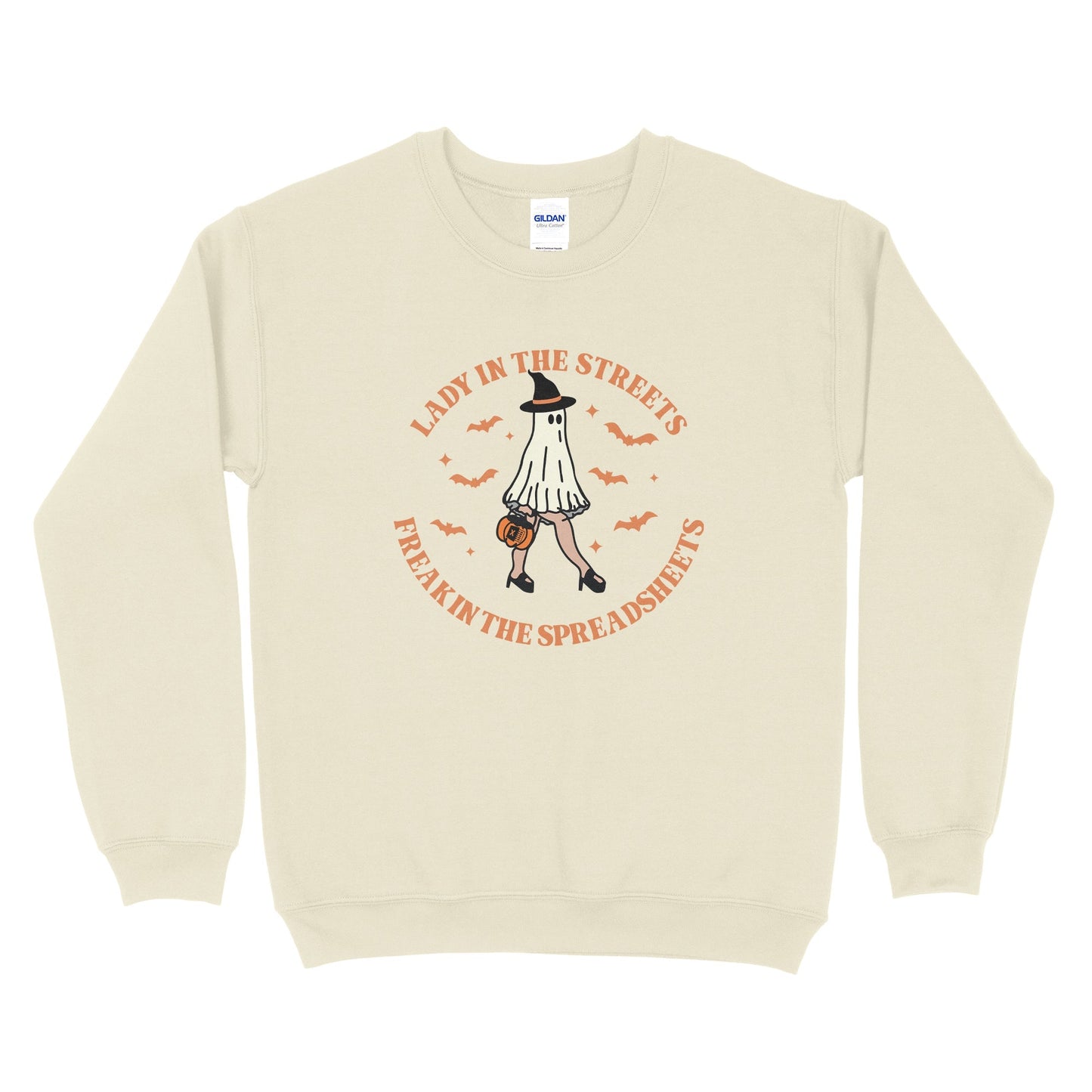 Lady In The Streets Freak In The Spreadsheets Halloween Sweatshirt