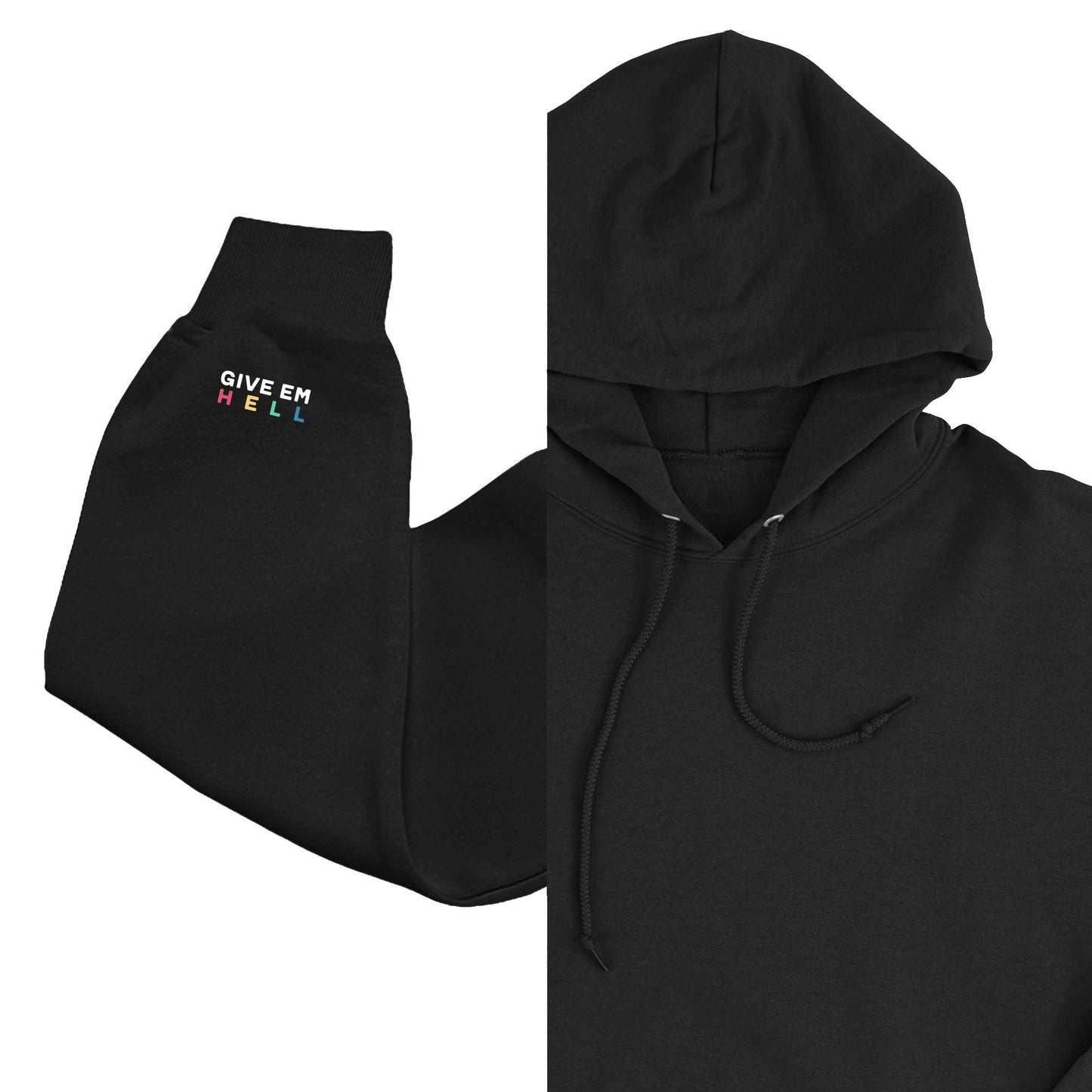 Give Em' Hell Embroidery Detail Hoodie
