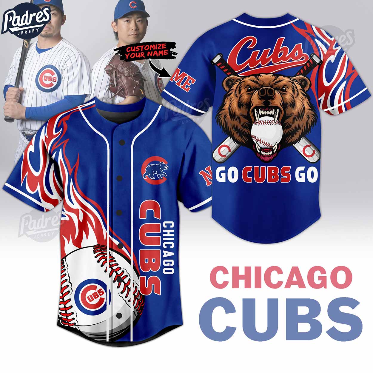 Go Cubs Go Chicago Cubs Custom Baseball Jersey Style - Padres Jersey Oasis: Elevate Your Baseball Style Game