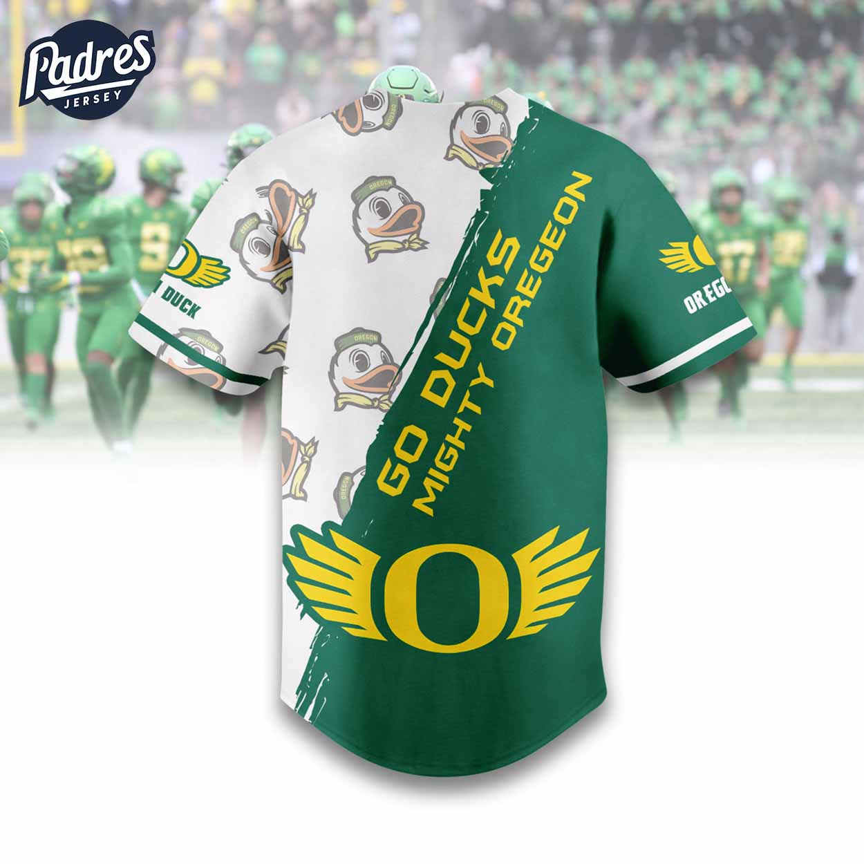 Go Ducks Mighty Oregon Football Baseball Jersey - Padres Jersey Oasis: Elevate Your Baseball Style Game