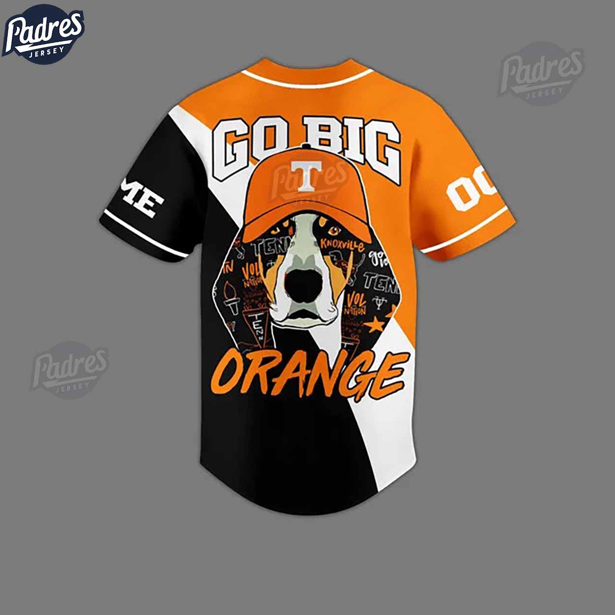 Go T Big Orange Custom Baseball Jersey Tennessee Volunteers Team Design - Padres Jersey Oasis: Elevate Your Baseball Style Game