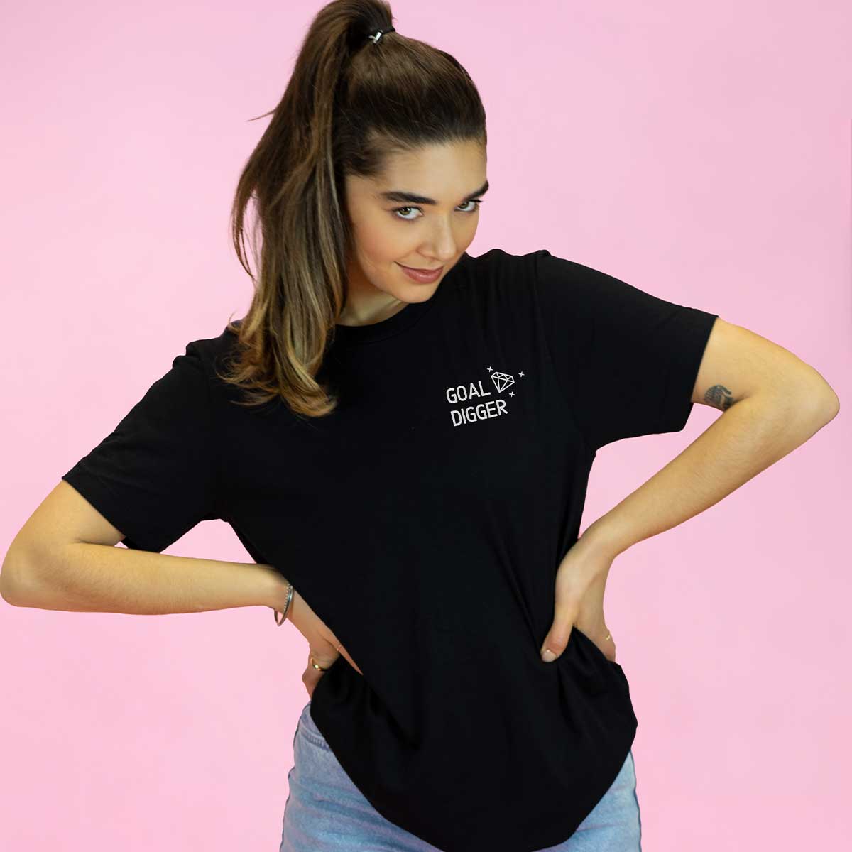 Goal Digger Embroidered T-Shirt