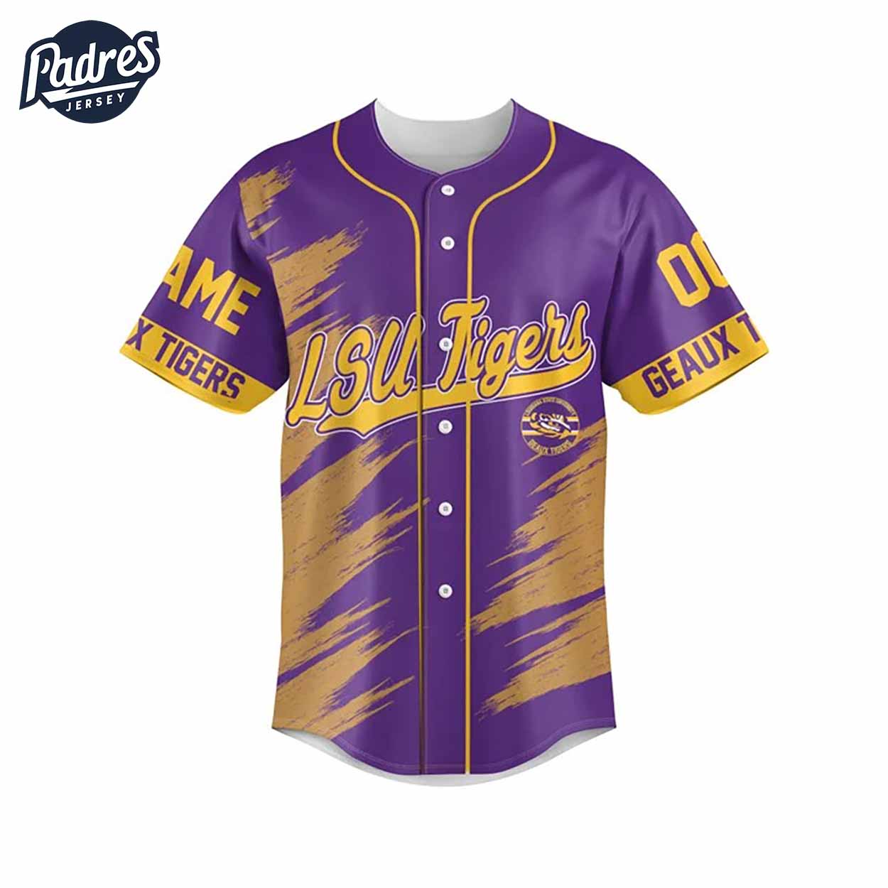God First Family Second Then Lsu Tigers Football Custom Baseball Jersey - Padres Jersey Oasis: Elevate Your Baseball Style Game