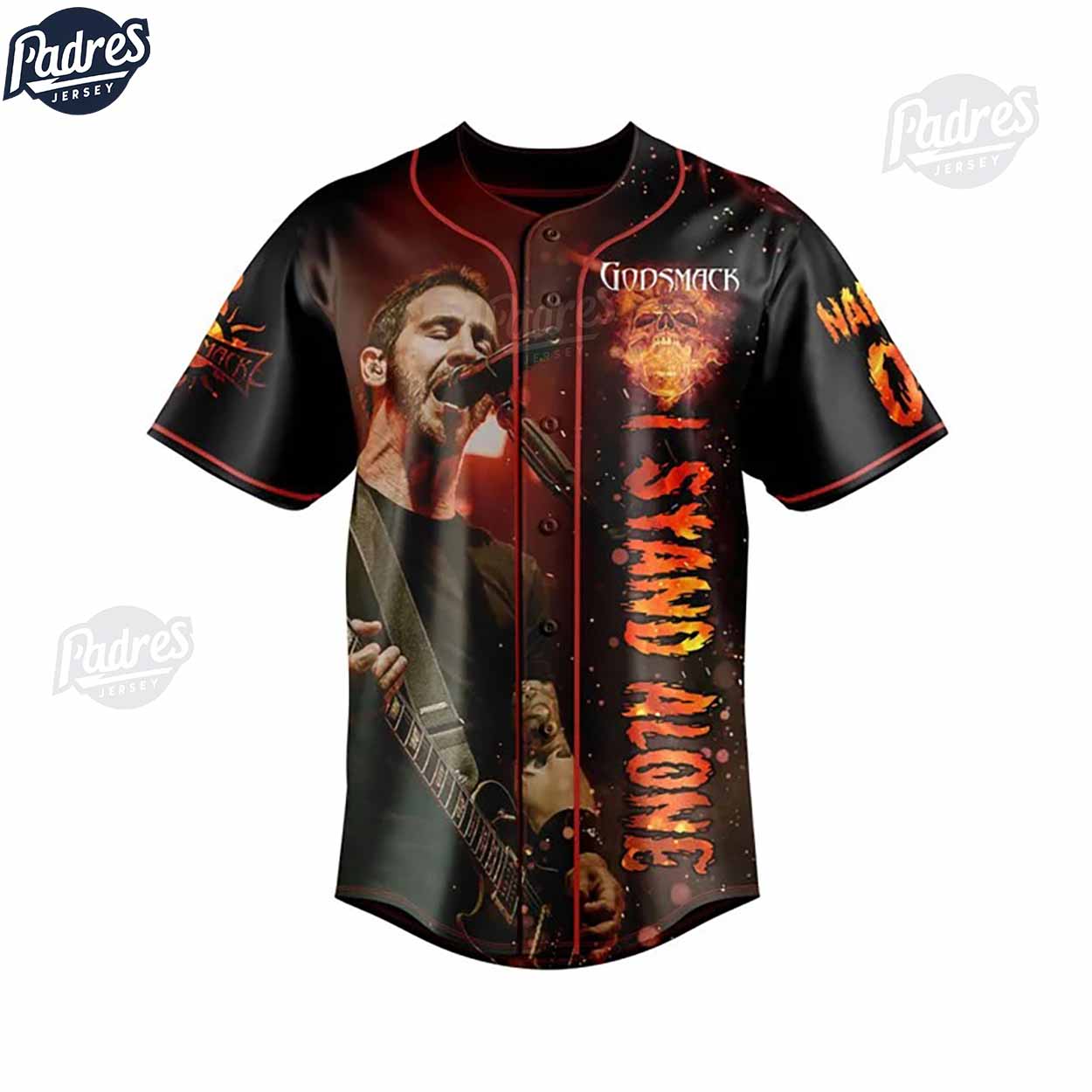 Godsmack I Stand Alone Custom Baseball Jersey Outfit - Padres Jersey Oasis: Elevate Your Baseball Style Game