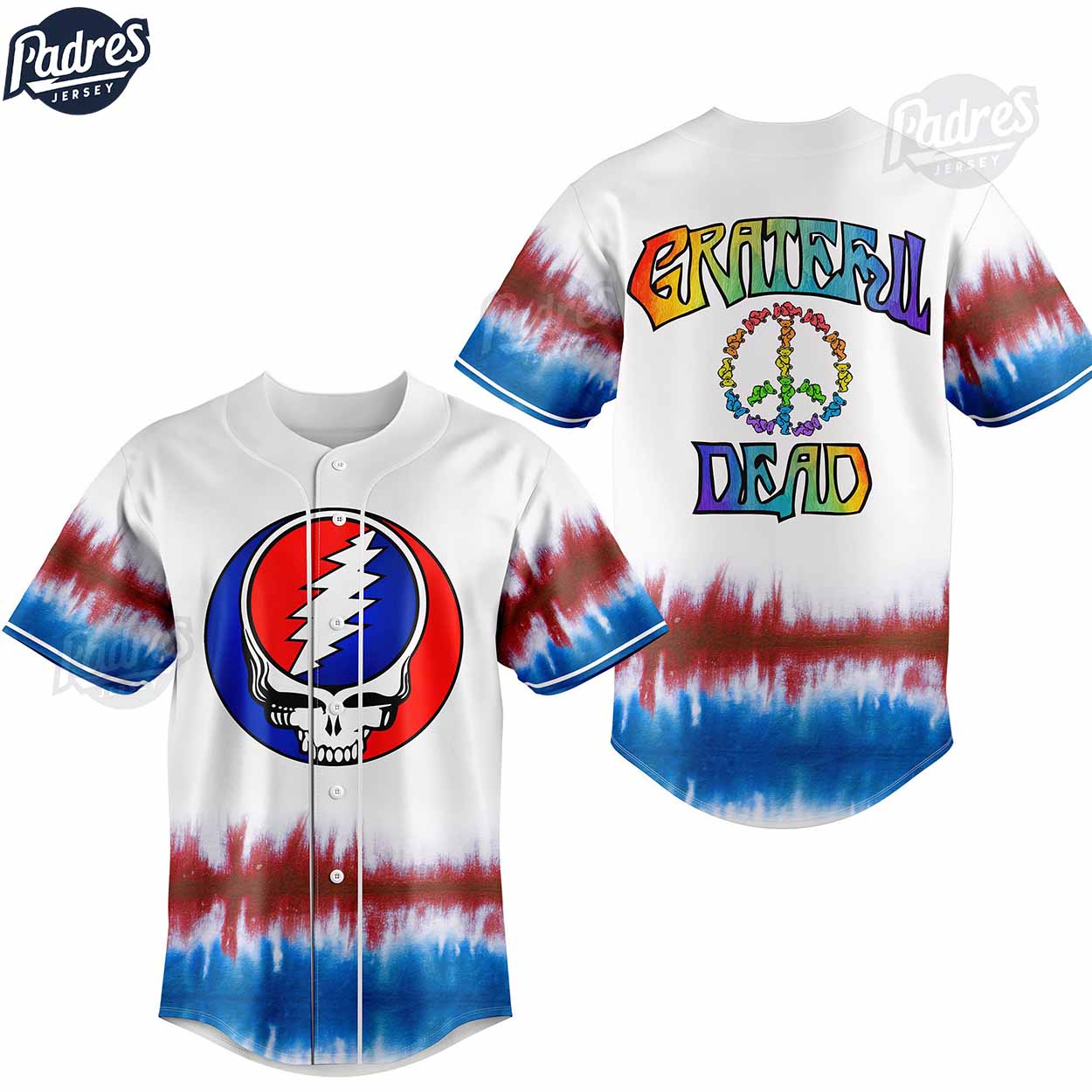 Grateful Dead Custom Baseball Jersey Gift - Padres Jersey Oasis: Elevate Your Baseball Style Game