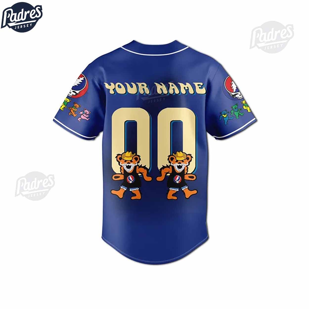 Grateful Dead Grateful Dad Like A Regular Dad But Cooler Custom Baseball Jersey - Padres Jersey Oasis: Elevate Your Baseball Style Game