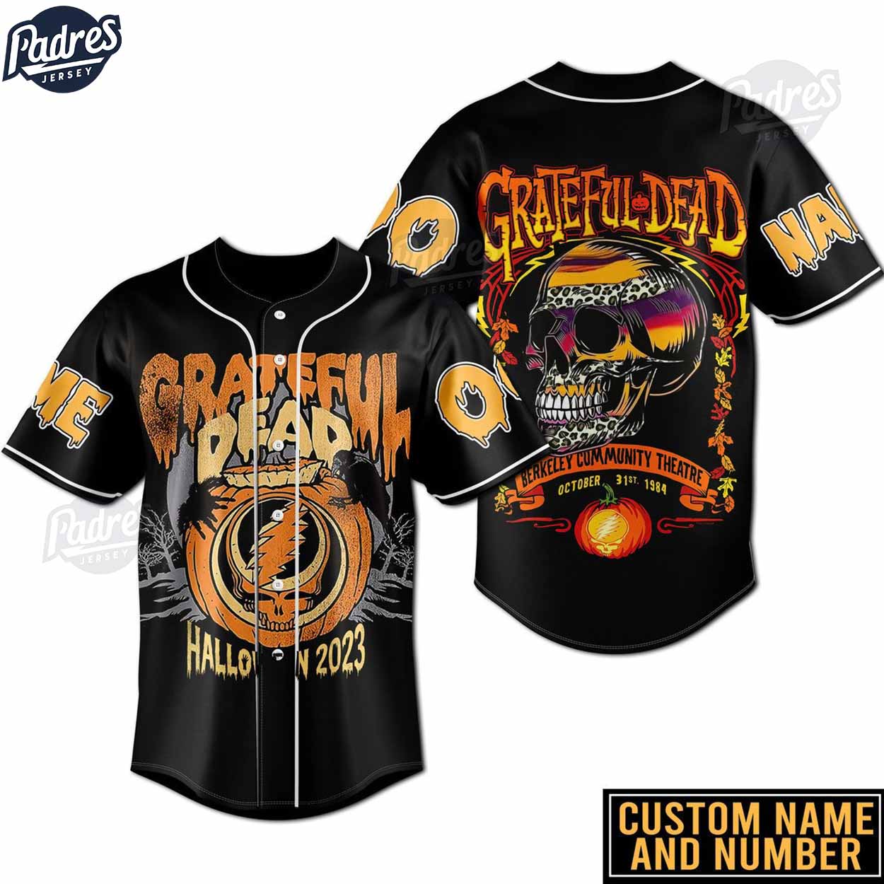 Grateful Dead Halloween 2023 Custom Baseball Jersey - Padres Jersey Oasis: Elevate Your Baseball Style Game