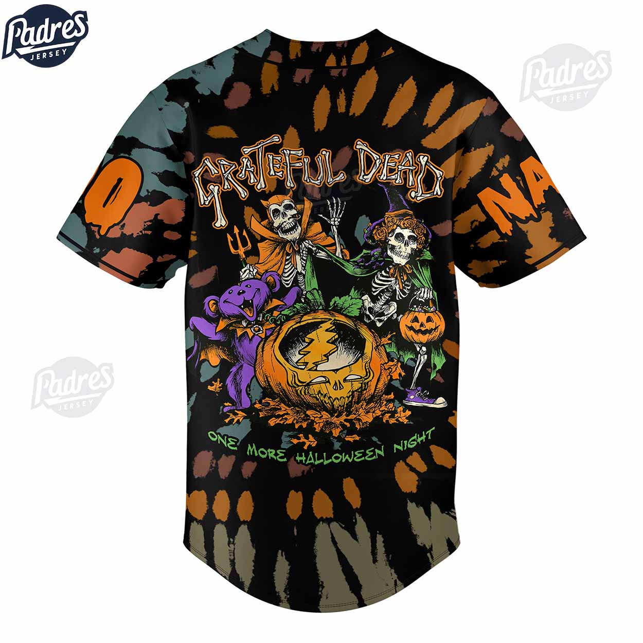 Grateful Dead Happy Halloween Custom Baseball Jersey - Padres Jersey Oasis: Elevate Your Baseball Style Game