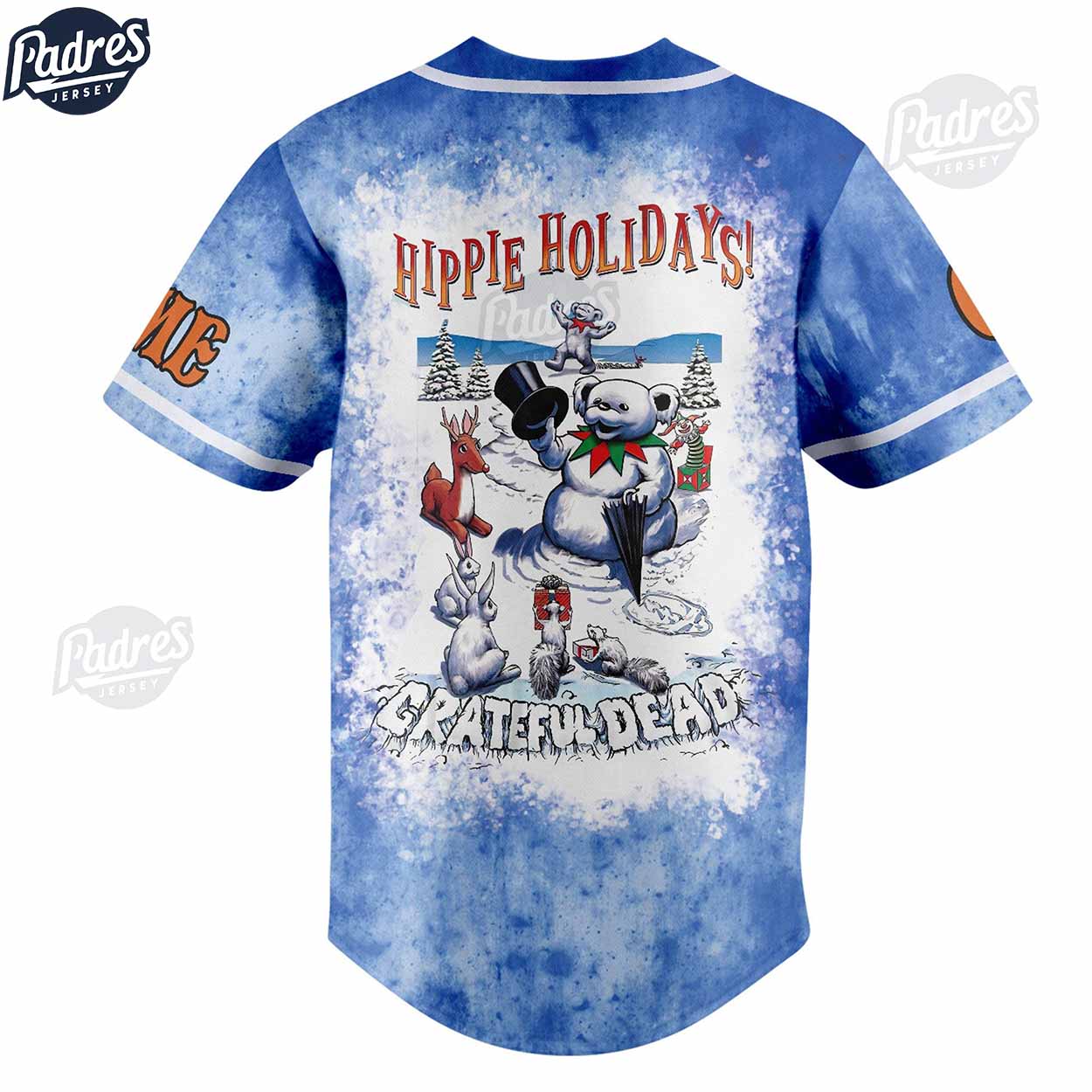 Grateful Dead Jerry Christmas Hippie Holidays Custom Baseball Jersey - Padres Jersey Oasis: Elevate Your Baseball Style Game