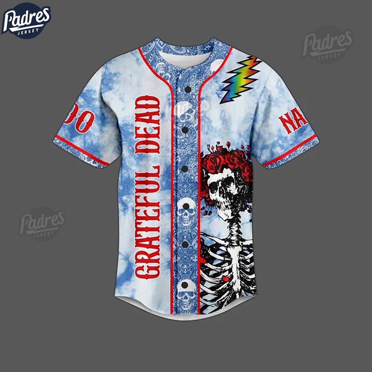 Grateful Dead Not All Who Wander Are Lost Custom Baseball Jersey - Padres Jersey Oasis: Elevate Your Baseball Style Game