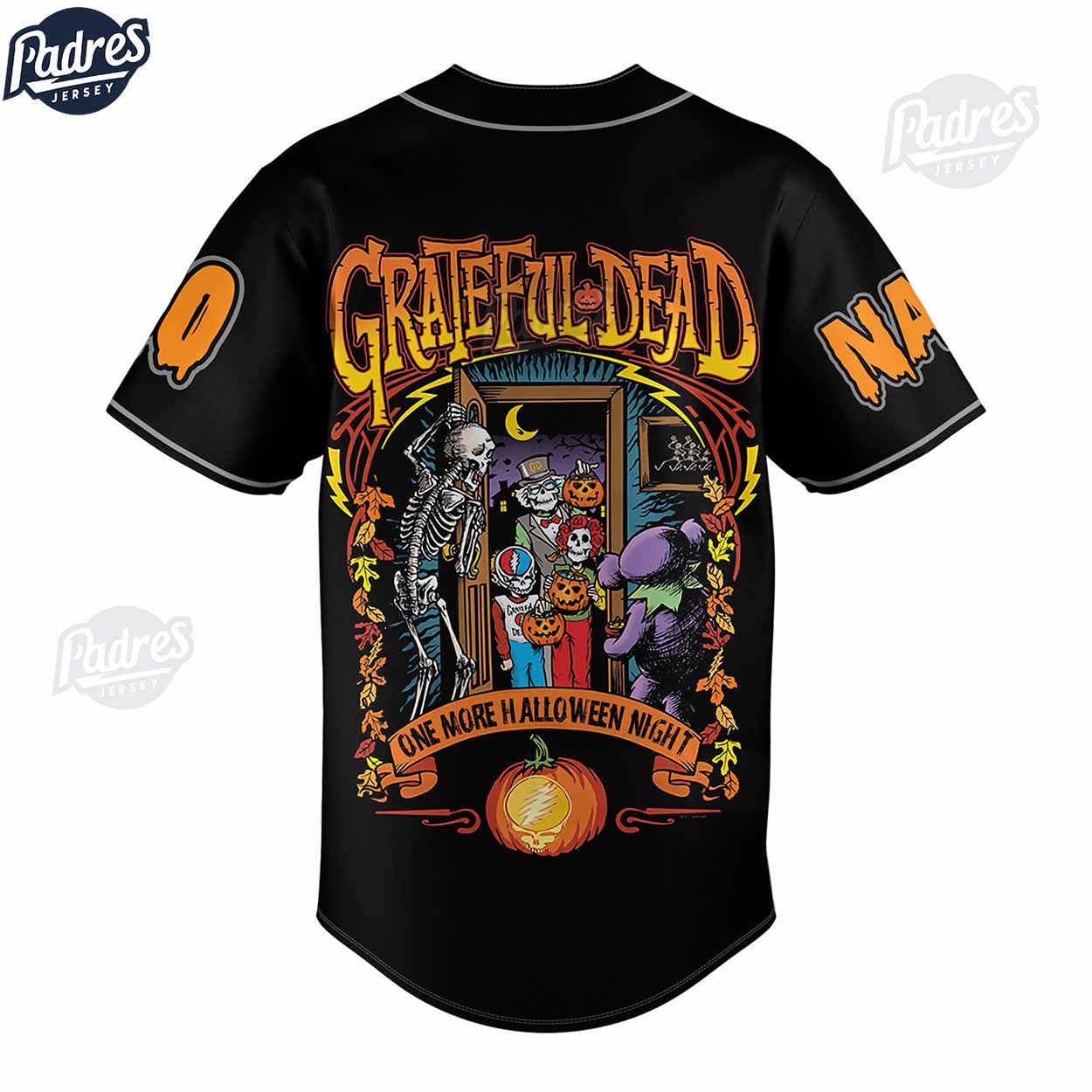 Grateful Dead One More Halloween Night Custom Baseball Jersey - Padres Jersey Oasis: Elevate Your Baseball Style Game