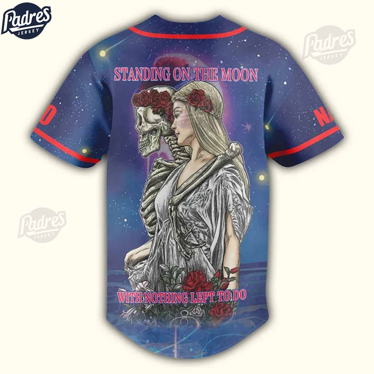 Grateful Dead Standing On The Moon With Nothing To Do Custom Baseball Jersey - Padres Jersey Oasis: Elevate Your Baseball Style Game