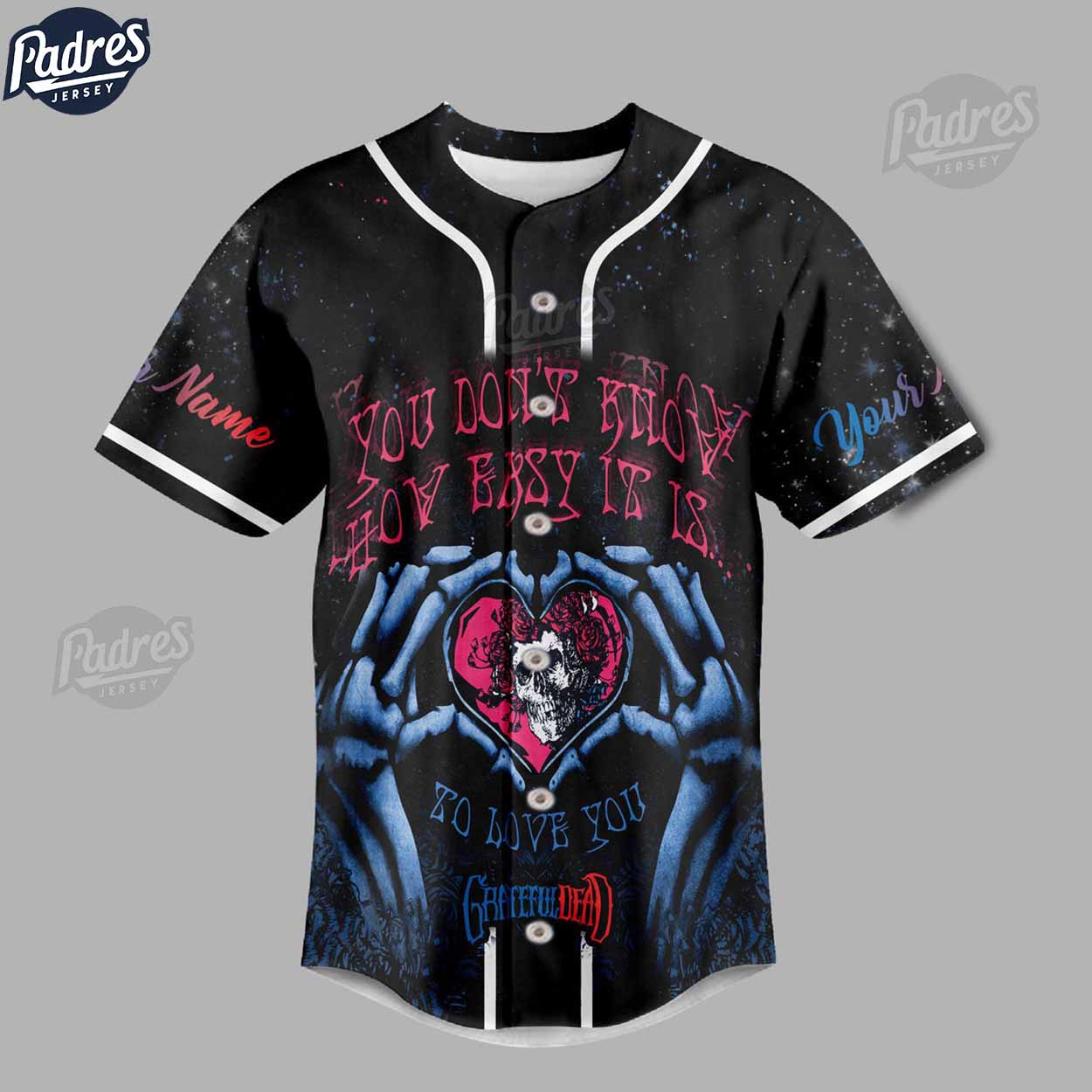 Grateful Dead You Don’t Know How Easy It Is So Live You Custom Baseball Jersey - Padres Jersey Oasis: Elevate Your Baseball Style Game
