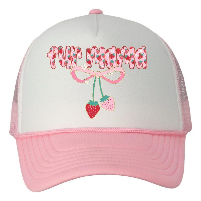 HAT - Fur Mama Strawberry Foam Mesh Trucker Hat 'NLB'