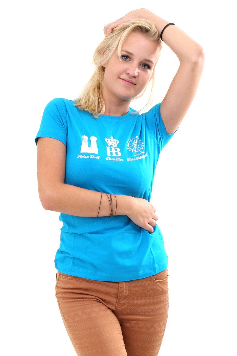 HofbrÃ¤u Damenshirt "Mein Oktoberfest" tÃ¼rkis