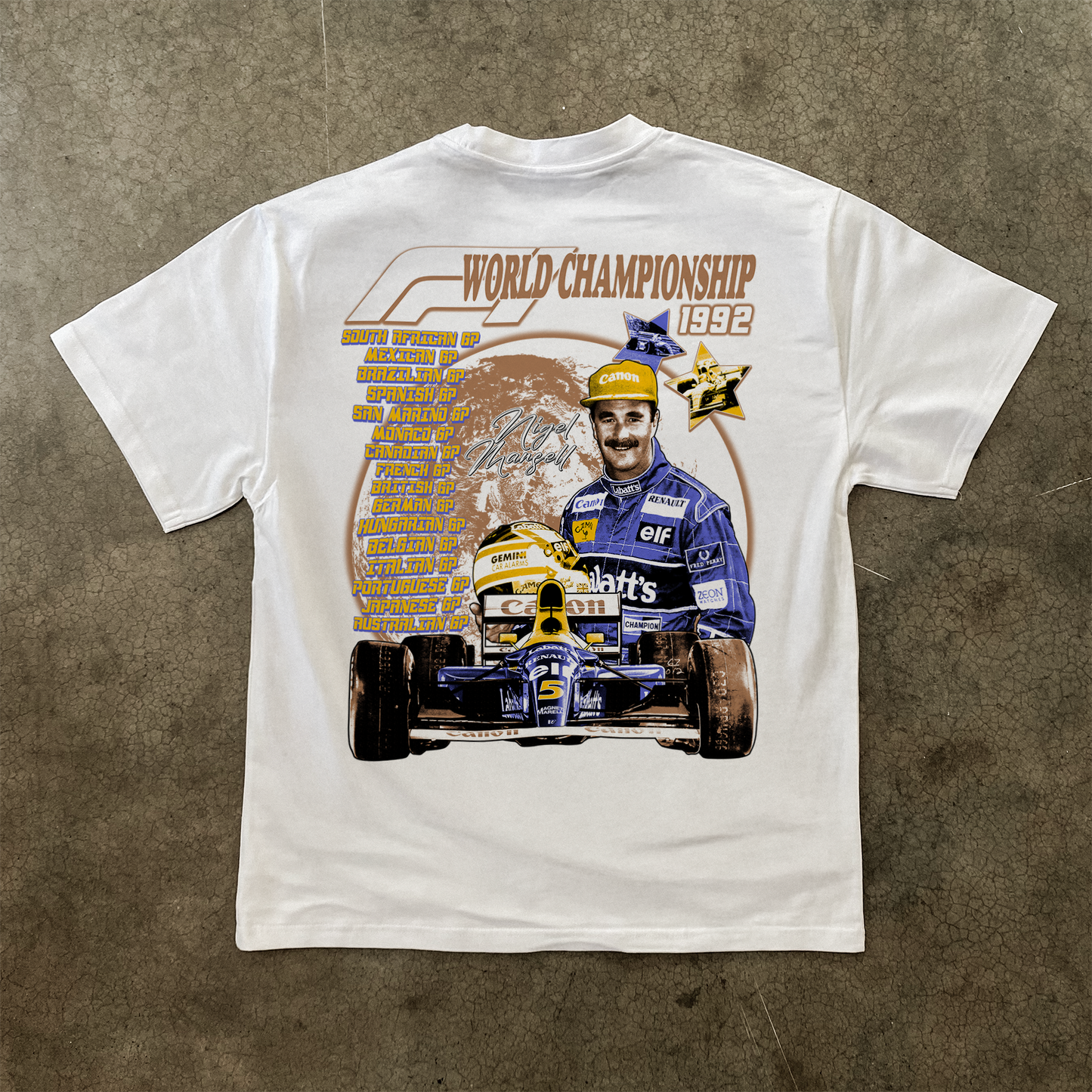 CAMEL F1 1992 HEAVY WEIGHT WHITE T-SHIRT