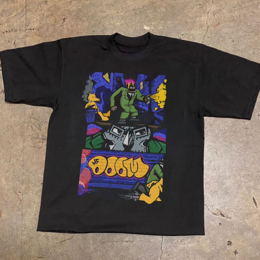 D00M COMIC HEAVYWEIGHT BLACK -TSHIRT