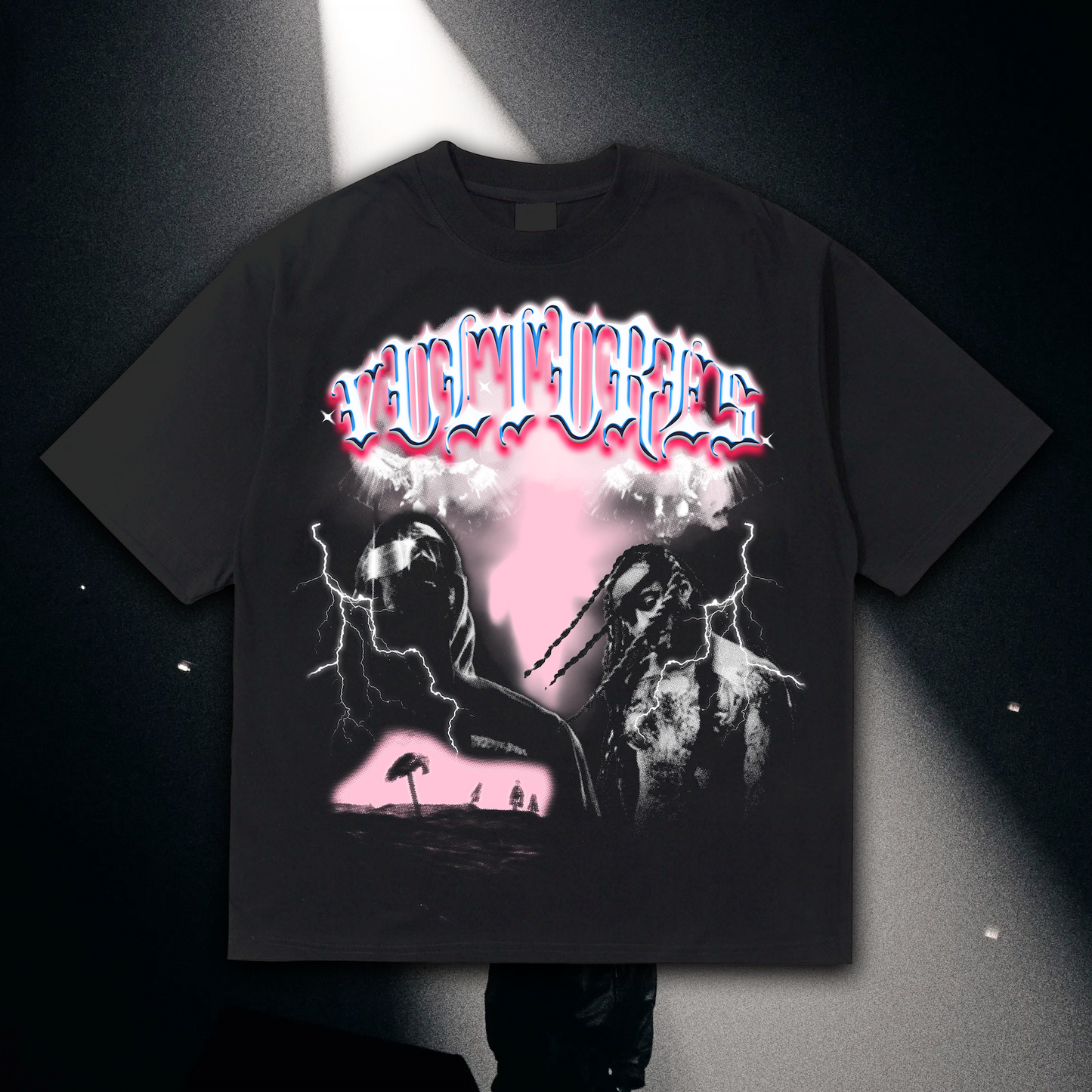VULTURES BACK TO ME BLACK HEAVY WEIGHT T-SHIRT