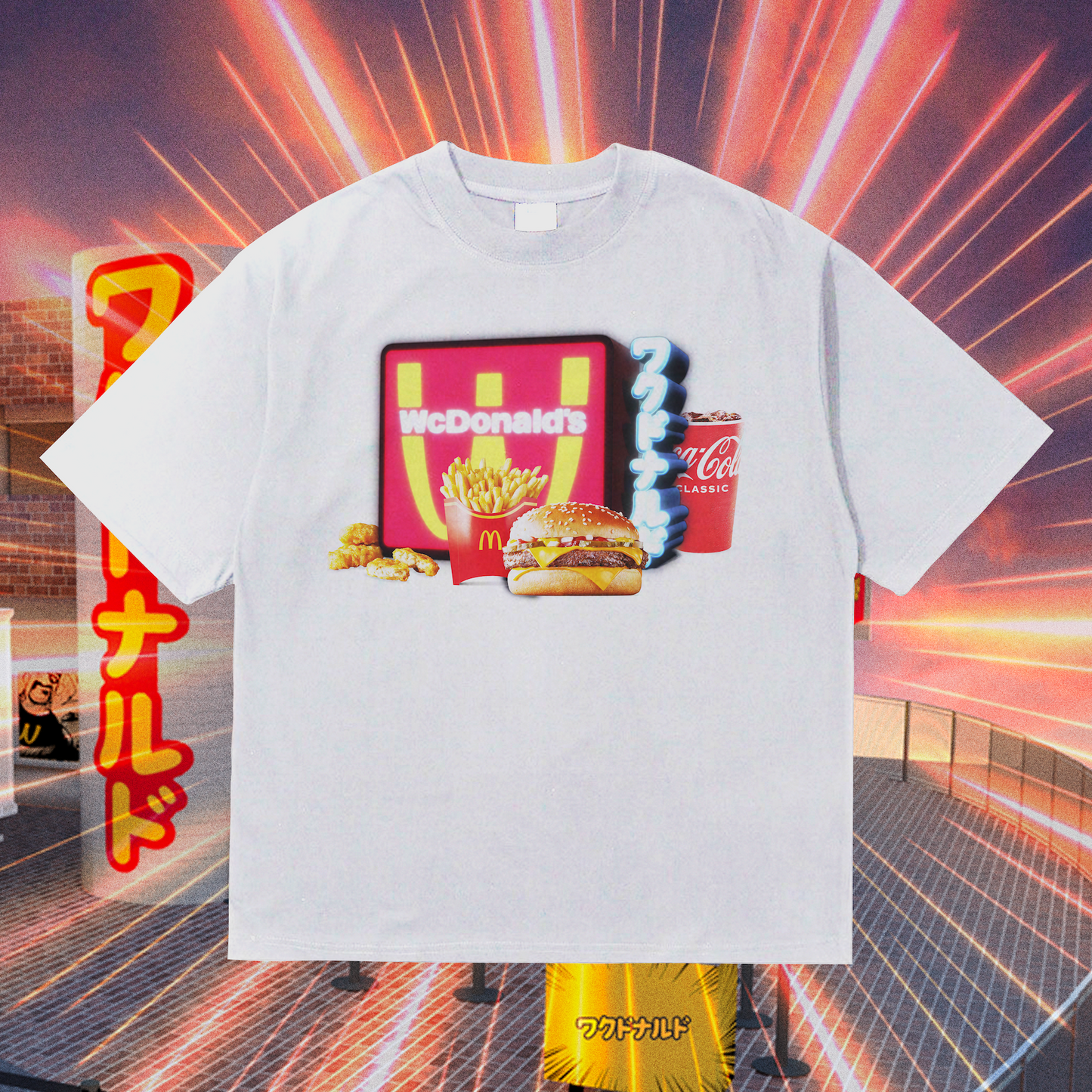 WCDONALD'S HEAVY WEIGHT MERCH WHITE T-SHIRT