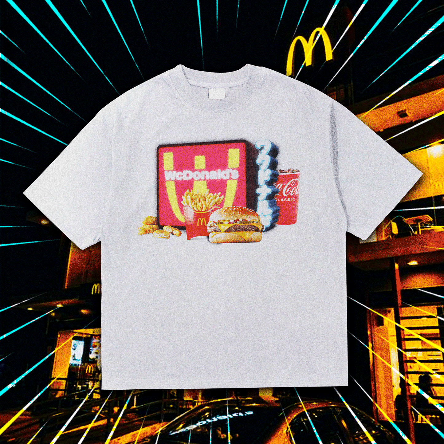 WCDONALD'S HEAVY WEIGHT MERCH WHITE T-SHIRT