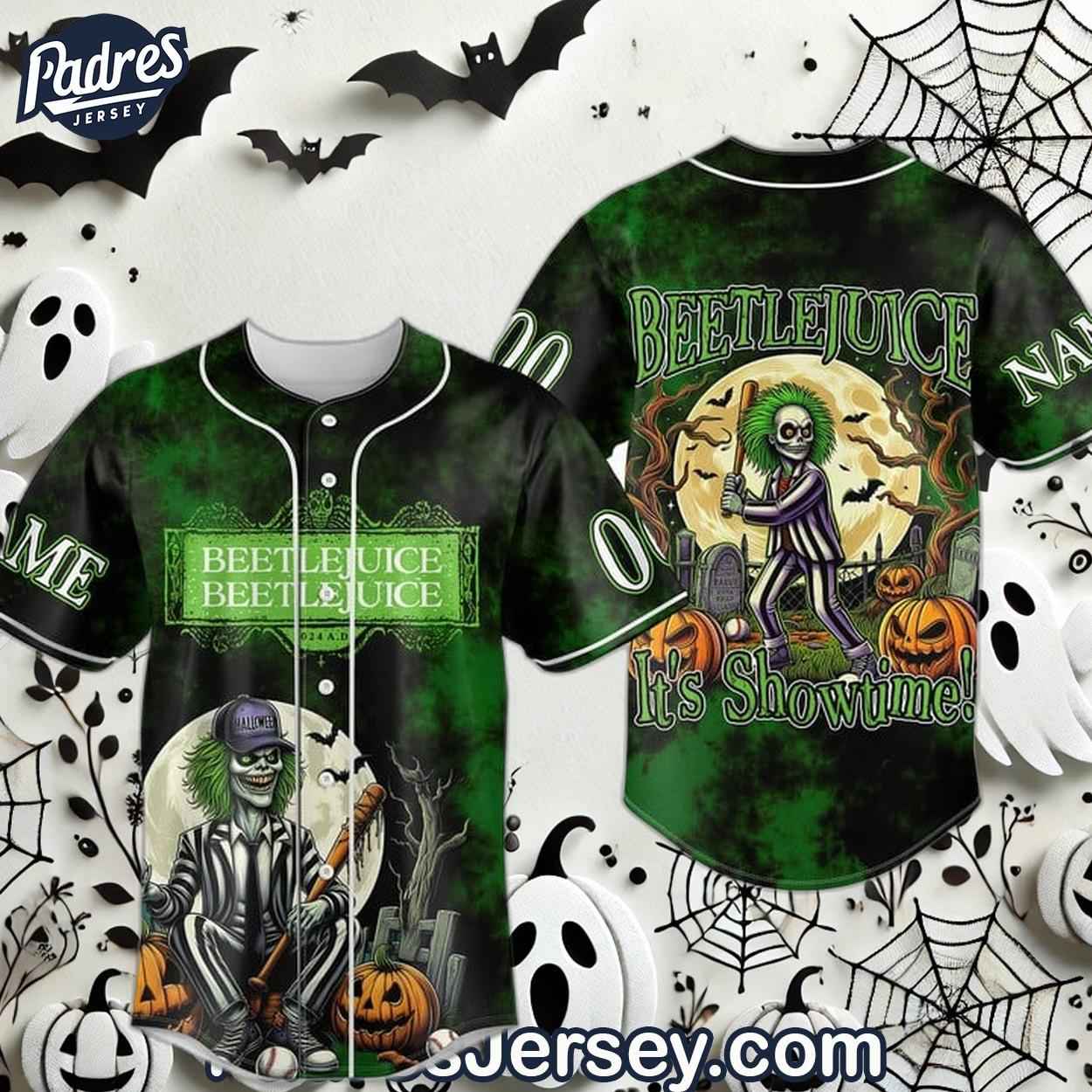 Halloween Beetlejuice Custom Baseball Jersey Style - Padres Jersey Oasis: Elevate Your Baseball Style Game