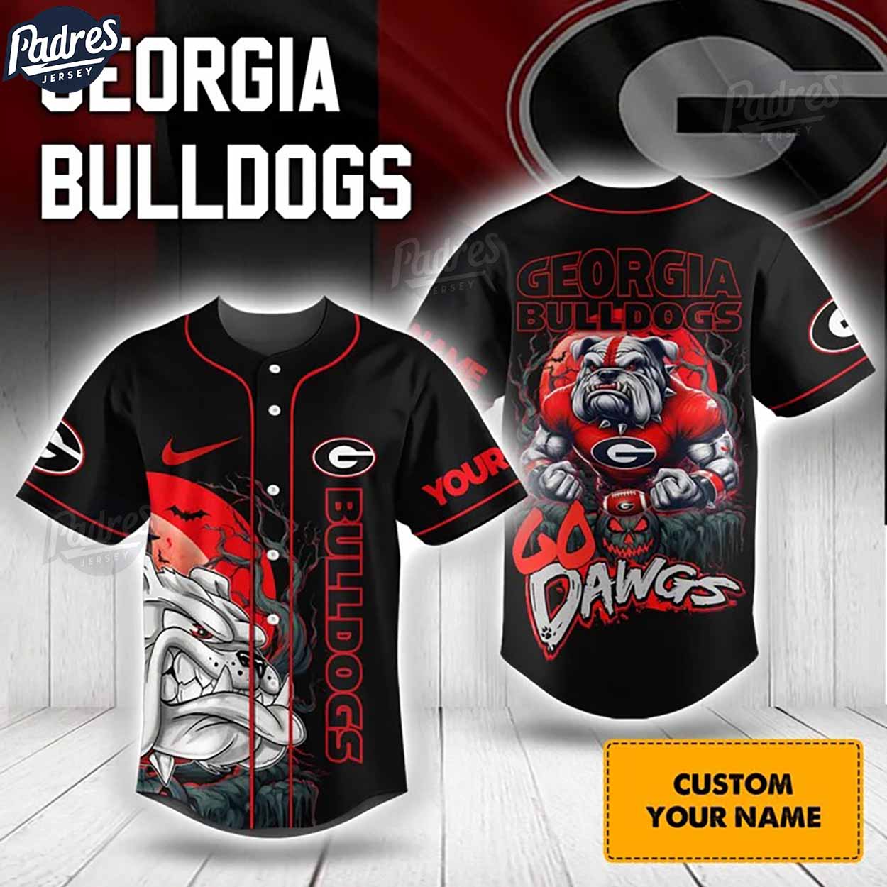 Halloween Georgia Bulldogs Football Baseball Jersey - Padres Jersey Oasis: Elevate Your Baseball Style Game