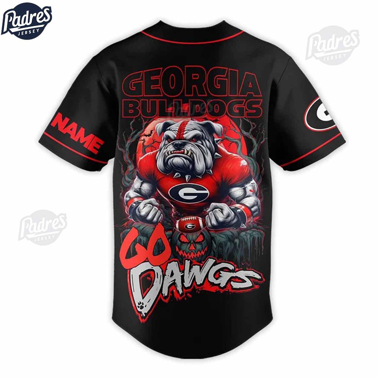 Halloween Georgia Bulldogs Football Baseball Jersey - Padres Jersey Oasis: Elevate Your Baseball Style Game